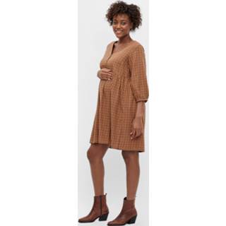 👉 Jurk biologisch katoen vrouwen bruin 'Cheeka Lia' 5715107930062