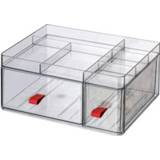 👉 Opbergdoos active Lade-type desktop verdeelde meerlaagse sieradendoos, specificaties: 1 laag (doorschijnend)