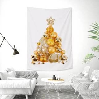 👉 Kerstboom active Rechthoekige perzik huid wandtapijten muurschildering kerstdecoratie wandtapijten, afmeting: 145x215cm(5)