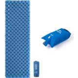 👉 Airbag blauw active Naturehike NH19QD009 Outdoor dubbele opblaasbare matras Vochtbestendige mat Camping tent Slaapmat, stijl: met tas (Niya Blue)