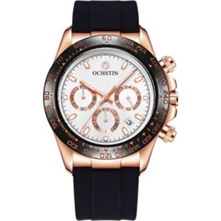 👉 Quartz horloge siliconen active OCHSTIN 6103 multifunctioneel horlogeband sport lichtgevend waterdicht (roségoudwit)