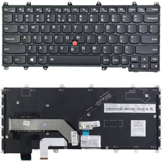 👉 Toetsenbord zwart active US-versie met achtergrondverlichting voor Lenovo Thinkpad Yoga 260 / 370 X380 (zwart)