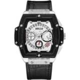 👉 Wijnvat witte active mannen BAOGELA 1703 type multifunctioneel heren sport quartz horloge (stalen schaal wijzerplaat)