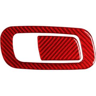 Opbergdoos rood koolstofvezel active Auto Schakelaar Frame Decoratieve Sticker voor Honda Tiende Generatie Civic 2016-2019, Rechts Drive (Rood)