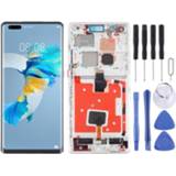 👉 Digitizer zilver active Origineel LCD-scherm en volledige montage met frame voor Huawei Mate 40 Pro (zilver)