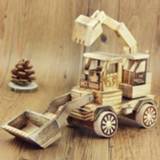 👉 Ornament houten groot active kinderen A1030 Model Graafmachine Ornamenten Kinderspeelgoed (Groot)