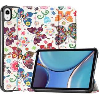 👉 Tri-Fold Series iPad Mini (2021) Smart Folio Hoesje - Vlinders 5712580058801