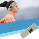 👉 Hoofddoek grijs active Bluetooth-headset Sporthoofdband Outdoor Running Yoga Zweetabsorberende hoofddoek, kleur: