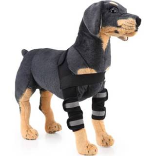 👉 Kniebeschermers s active Pet Dog Been Kniebeschermer Chirurgie Letsel Beschermhoes, Maat: (Anti-glorie Model (Zwart))