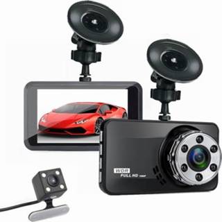 👉 Monitor active T638+ Auto DVR USB Verborgen Dual-lens Driving Recorder HD Reversing Video