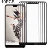 Lens zwart active 10 PCS Front Screen Outer Glass voor Huawei P20 (zwart)