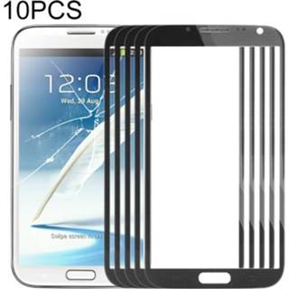 👉 Lens zwart active 10 PCS Front Screen Outer Glass voor Samsung Galaxy Note II / N7100 (zwart)