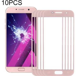 👉 Lens roze active 10 PCS Front Screen Outer Glass voor Samsung Galaxy A7 (2017) / A720 (roze)