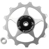 👉 Lager metalen zilver active 4 STUKS MEROCA lagers Mountainbike Racefiets Achterderailleur Geleiderwiel 11T / 13T Geleidewiel, specificatie: 13T, Kleur: