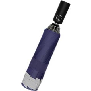 👉 Paraplu blauw vinyl active Automatische opvouwbare drievoudige (omgekeerd donkerblauw)