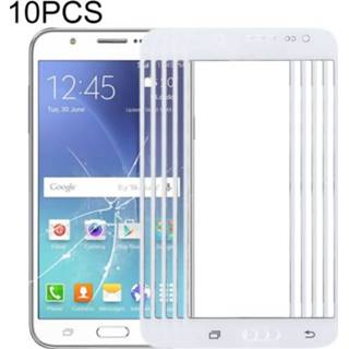 👉 Lens wit active 10 PCS Front Screen Outer Glass voor Samsung Galaxy J5 / J500 (wit)