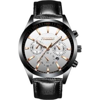 Designhorloge witte active mannen FNGEEN 5012 heren waterdicht lichtgevend imiteer zes-naalds (witte band)