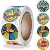 👉 Briefpapier active 15 PCS Leraar Cartoon Patroon Plezier Moedig Stickers Geschenkverpakking Zak Afdichting (A-252)