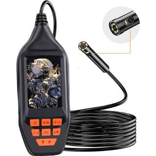 👉 Lens zwart active M30 1080P 5,5 mm dubbele HD industriële digitale endoscoop met 3,0 inch TFT-scherm, kabellengte: 1 m harde kabel (zwart)