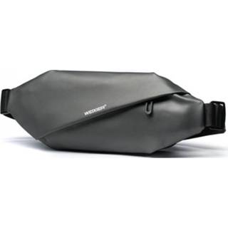 👉 Heuptas grijs active mannen WEIXIER 8641 met waterdichte Multifunctionele borsttas Sport Vrije tijd Een schoudertas (donkergrijs)