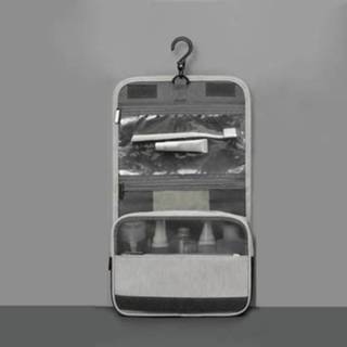 👉 Toilettas PU active Travelsky Travel Storage Waterproof Cosmetic Bag Multifunctionele opvouwbare met grote capaciteit (Stone Gary)