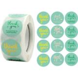 👉 Envelop active 5 Rolls Hot Stamping Dank u Sticker Seal Commodity Gift Decoratie Label, Grootte: 2,5 cm / 1 inch (TC-04)