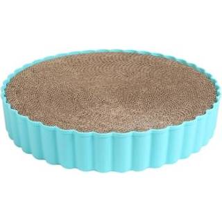 👉 Kattenbakvulling groen plastic active Rond High-Density Slijtvaste Shell Golfkarton Krabplank Binnenste kern kan worden vervangen, Specificatie: Kleine diameter 30,5 cm (groen)