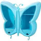 👉 Opbergdoos blauw active Vlinder vorm cosmetische muur opknoping stofdicht badkamer rek (blauw)