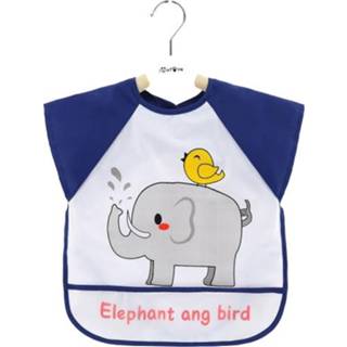 👉 Schort active baby's kinderen 2 STUKS Baby Eetjurk Waterdichte Schort, Kleur: Mouwloze Olifant (90cm)