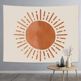 Tapijt active Dik Farbic Overdreven Abstracte Stijl Woondecoratie Opknoping Achtergrond Bedekkende Doek, Grootte: 150x130cm (Sun Moon 04)