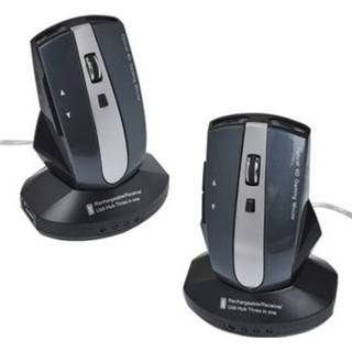 👉 Gamemuis zwart koningsblauw active M-011G 2,4 GHz 6 toetsen draadloze oplaadmuis Office Game-muis (zwart + koningsblauw)