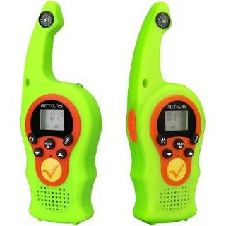 👉 WalkieTalkie groen active kinderen 1 paar RETEVIS RT75 0,5 W Amerikaanse frequentie 22CHS FRS licentievrije handheld walkie-talkie voor (groen)