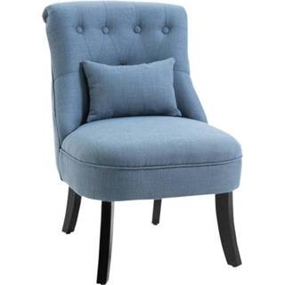 👉 Fauteuil active HOMCOM linnenblauw 4250871295326