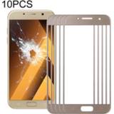 👉 Lens goud active 10 PCS Front Screen Outer Glass voor Samsung Galaxy A5 (2017) / A520 (Goud)