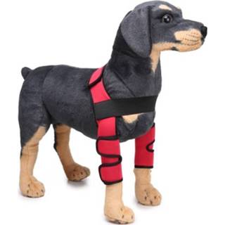 👉 Kniebeschermers l active Pet Dog Been Kniebeschermer Chirurgie Letsel Beschermhoes, Maat: (Klassiek Model (Rood))