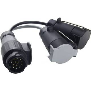 👉 Stopcontact active VC1014 13P Transfer Dubbele 7P Trailer Connector Kabel Auto Conversie Plug EU