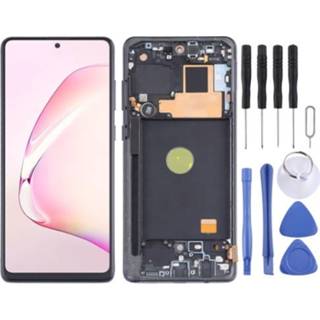 👉 Digitizer zwart active Origineel Super AMOLED-materiaal LCD-scherm en Volledige montage met frame voor Samsung Galaxy Note10 Lite (zwart)