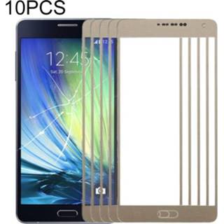 👉 Lens goud active 10 PCS Front Screen Outer Glass voor Samsung Galaxy A7 (2015) (Goud)