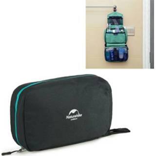 👉 Toilettas zwart m active mannen vrouwen Naturehike Travel Dry and Wet Separation voor en Grote draagbare waterdichte cosmetische tas Opbergtas Reisartikelen, maat: (zwart)