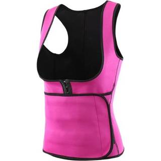 👉 Corset rood rose l active Breasted Shapers Zweetafvoerend Tailleband Body Shaping Vest, Maat: (Rose Red)