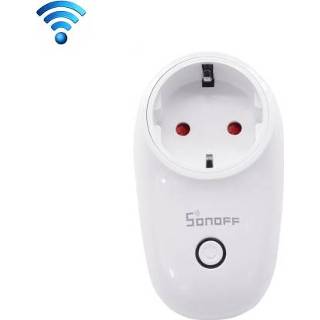 👉 Afstandsbediening active Sonoff S26 WiFi Smart Power Plug Socket Draadloze Timer Switch, compatibel met Alexa en Google Home, ondersteuning voor iOS Android, EU-stekker