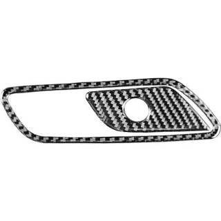 👉 Opbergdoos koolstofvezel active Auto Voorpassagierszetel Schakelaar Decoratieve Sticker voor Audi A6L/A7 2019-, Rechts Drive