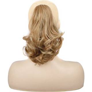 👉 Pruik active vrouwen Dames krullend haar korte paardenstaart met haaienclip (22H24 #)