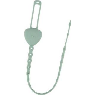 👉 Bijtring grijs groen siliconen active baby's kinderen M010087 4 STUKS Baby Anti-Dropping Chain Kinderfopspeen Strap (Grijs-groen)