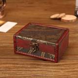 👉 Juwelendoos houten active Vintage Sorage En Schietrekwisieten, Grootte: 14.5x11.5x6.5cm (B Narcissus)