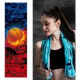 👉 Handdoek active 2 STUKS Fitness Koude Buitensporten Koeling Sneldrogende Handdoek, Maat: 100 x 30 cm (Basketbal)