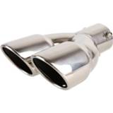 👉 Uitlaat RVS zilver active Universele Auto Styling Rechte Staart Tip Pijp, Binnendiameter: 6 cm (Zilver)