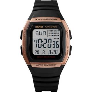 👉 Digitale horloge rose goud active SKMEI 1278 Modieus Outdoor 50m Waterdicht Digitaal Student Sport Polshorloge Ondersteuning 5 Groep Wekkers (Rose Goud)