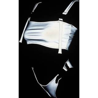 👉 Schooltas wit polyester m active vrouwen Gesp Reflecterende Bikini Dames Split Badpak (Kleur: Maat: M)