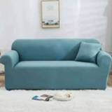 👉 Sofa elastische antislip active Four Seasons Effen Kleur Volledige Dekking Cover (Meerblauw)